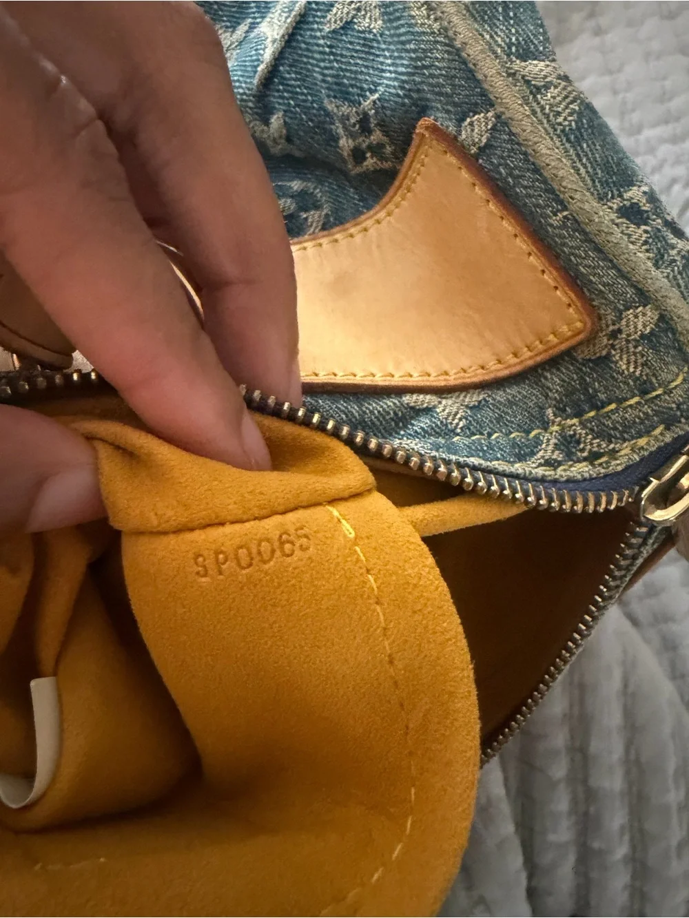 Louis Vuitton Blue Denim Monogram speedy